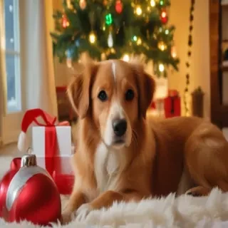 pictures of dogs christmas