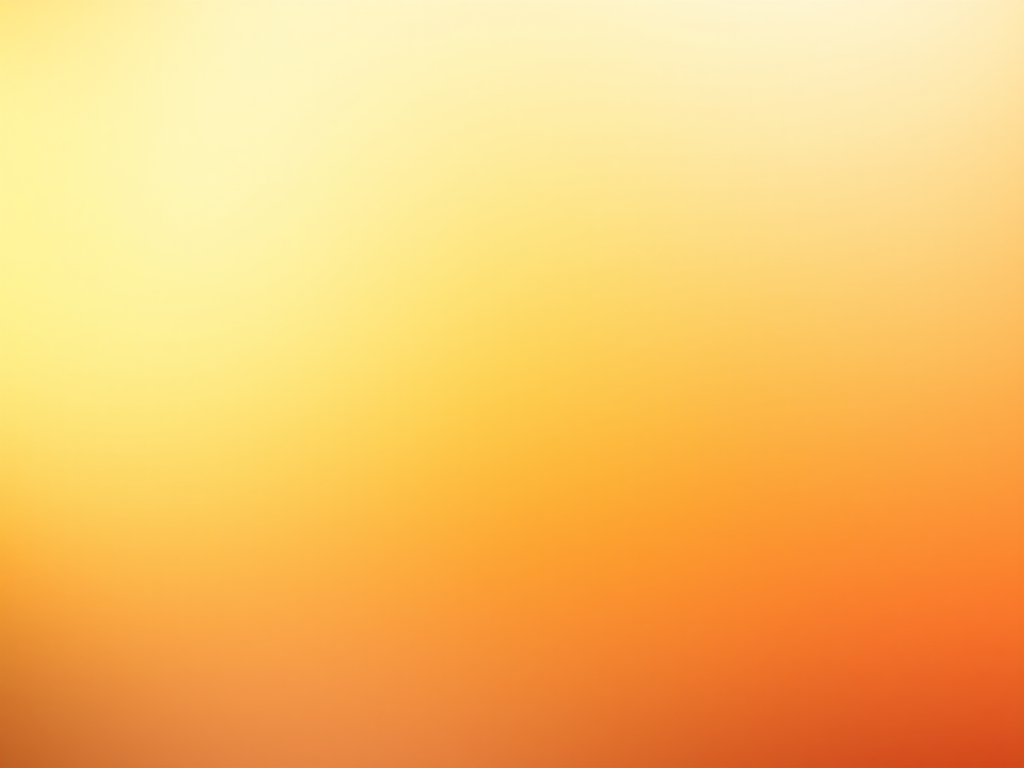 Generate a smooth gradient background transitioning from soft yellow to deep orange, with a Canon EOS R5, f/8 aperture, 1/125 sec shutter speed, ISO 100, wide-angle lens, and soft focus style for enhanced image quality.