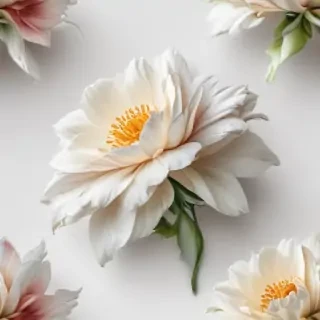 flower white bg