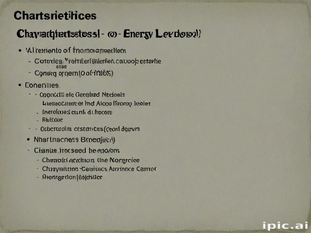 characteristics/energy level
