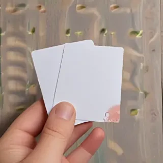 holding card
