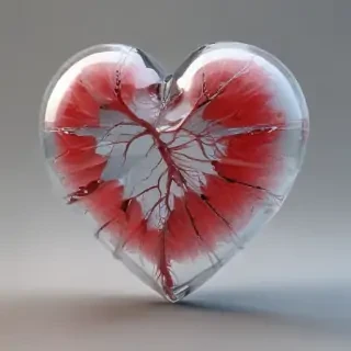 transparent broken heart