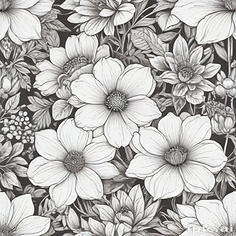 flower line work