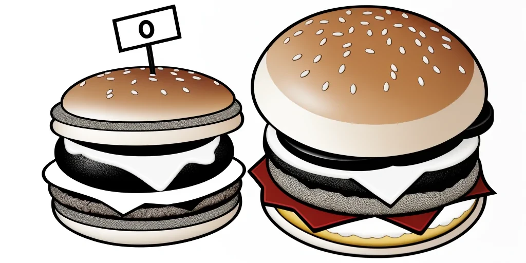 hamburger clipart black and white