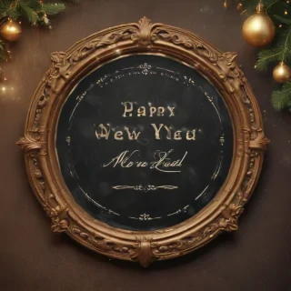 happy new year vintage
