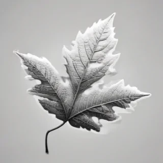 clipart leaf black and white
