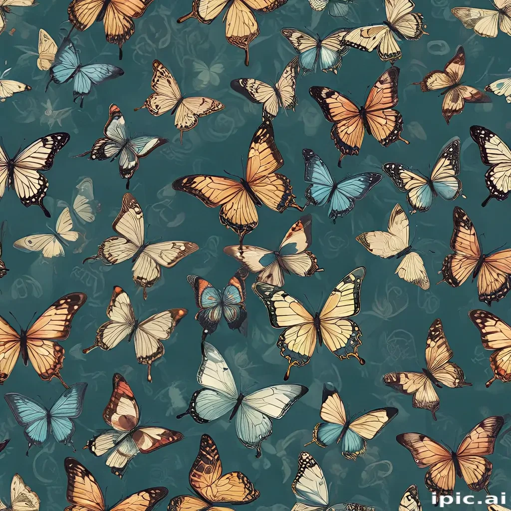 background with butterflies