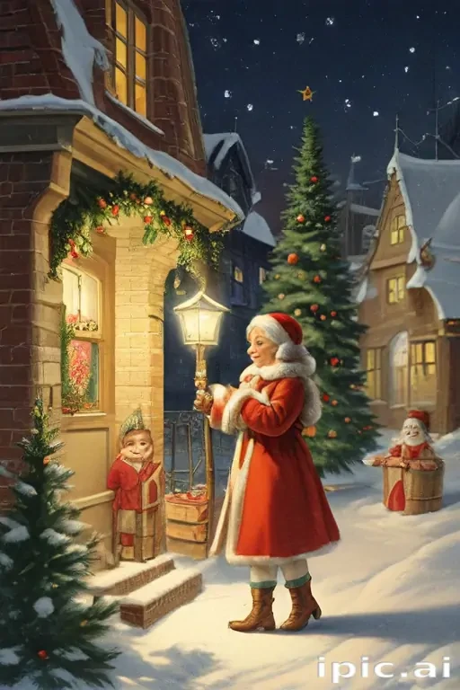 vintage christmas illustration