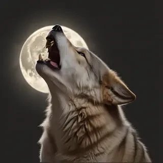 wolf howling png