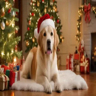 christmas dog wallpaper