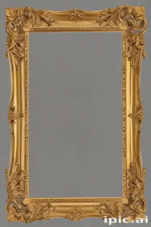 gold frame transparent background