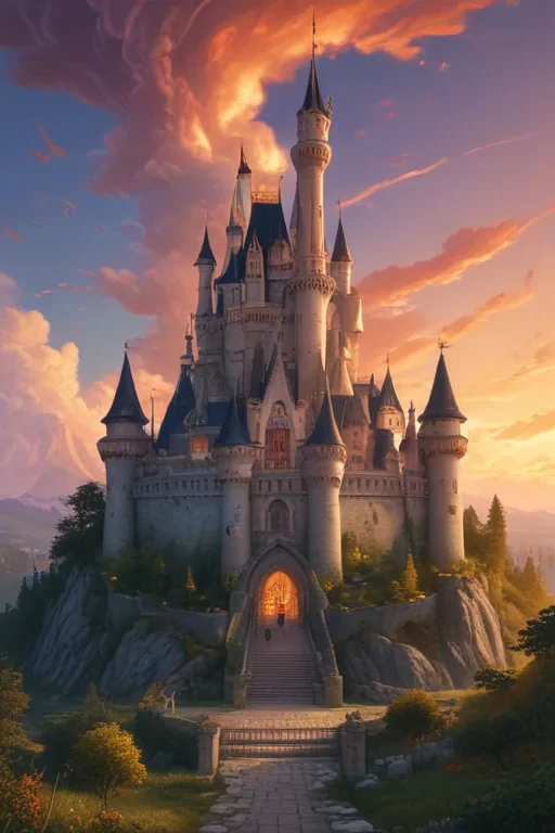 cartoon of castle