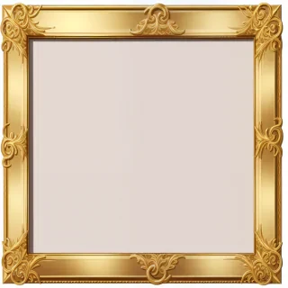 golden frame png transparent