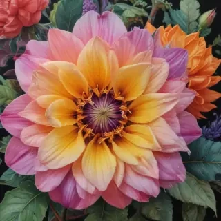 colourful flower drawing
