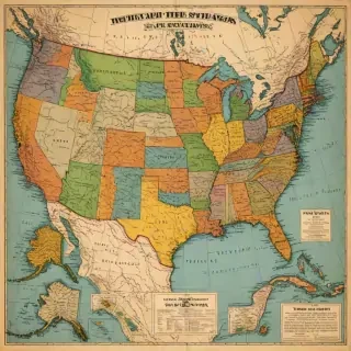 usa map with states