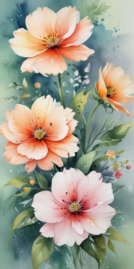 background watercolor flowers