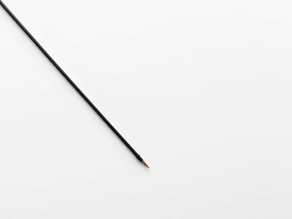 Create a high-contrast minimalist image of two diagonal lines on a plain background, captured with a Canon EOS R5 at f/8, ISO 100, 1/200s, top-down view, using a macro lens to enhance clarity and detail.