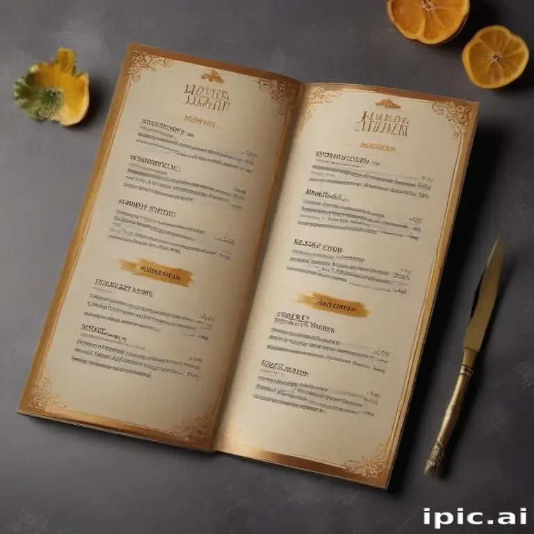 menu mock up