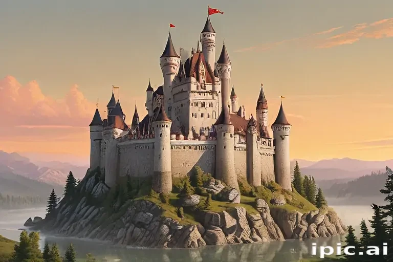 cartoon of castle