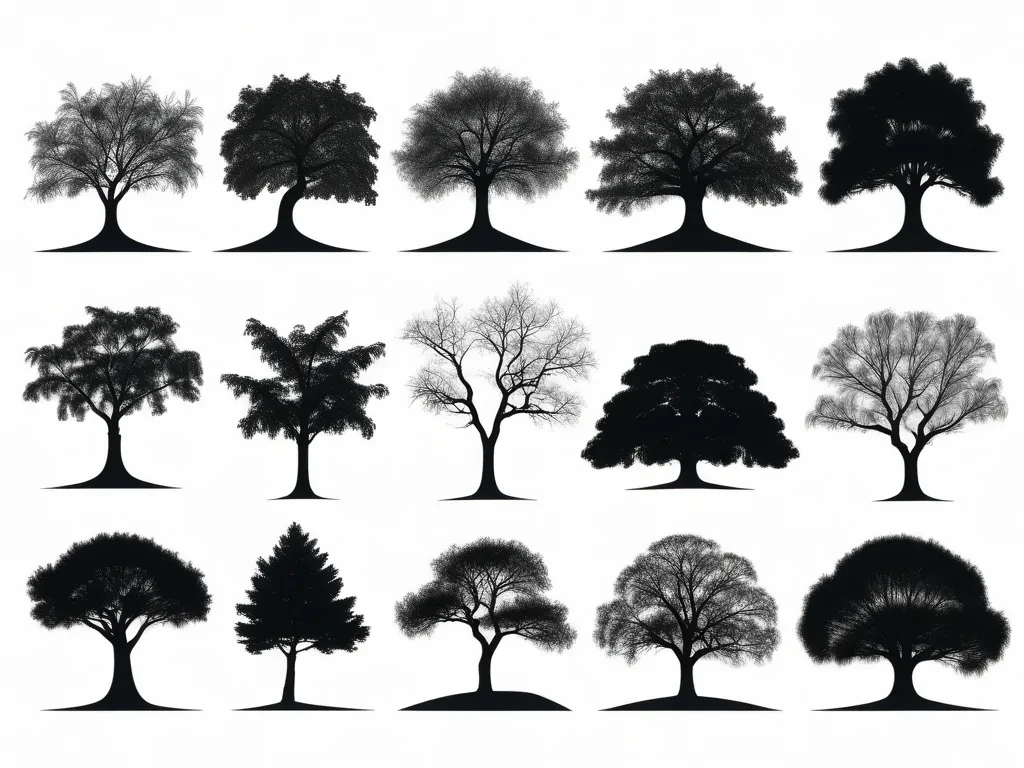 trees silhouette png