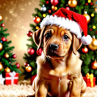 christmas dog backgrounds