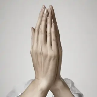 praying hands transparent