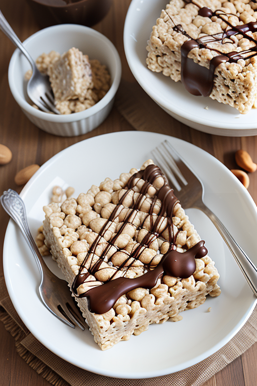 peanut butter rice krispies with chocolate