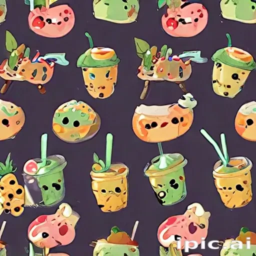 aesthetic cute boba wallpaper