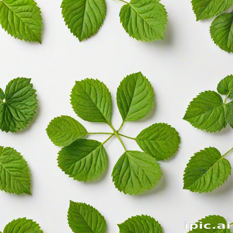 green on white background