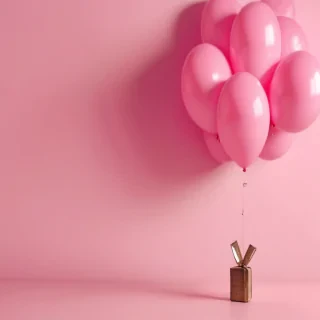pink balloon background