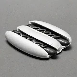hot dog clipart black and white