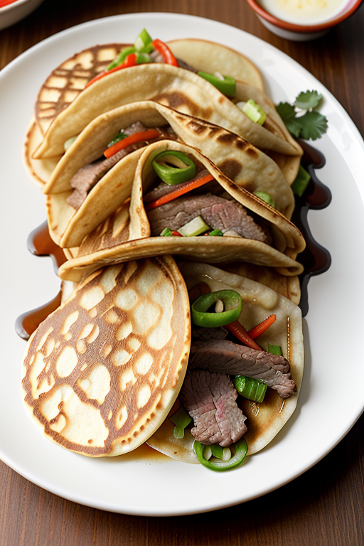 moo shu beef with pancakes