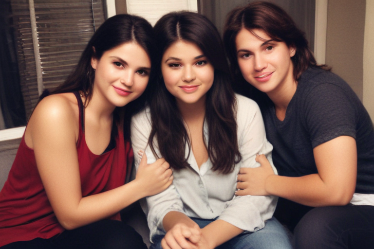 selena gomez with family