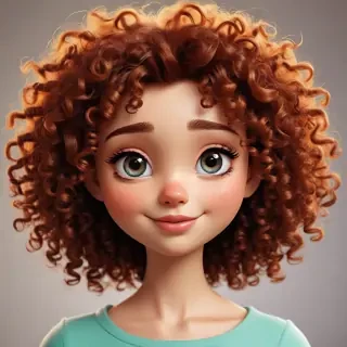 cartoon characters with curly hair