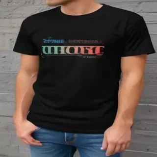 black tee mockup