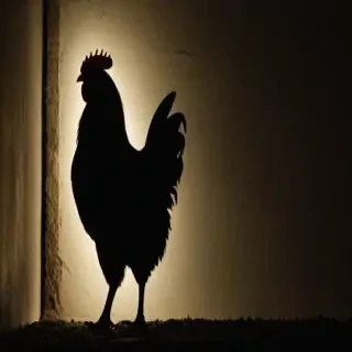 silhouette of a chicken