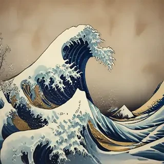 great wave wallpaper