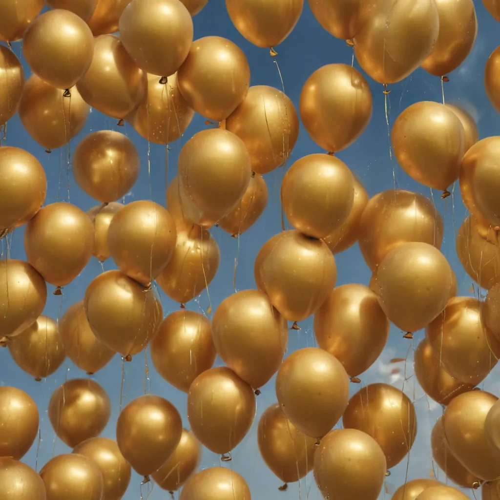 golden balloons