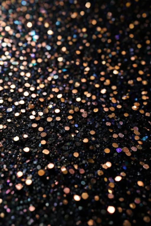glitter on black background
