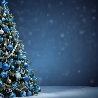 blue christmas bg