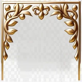 transparent background gold border