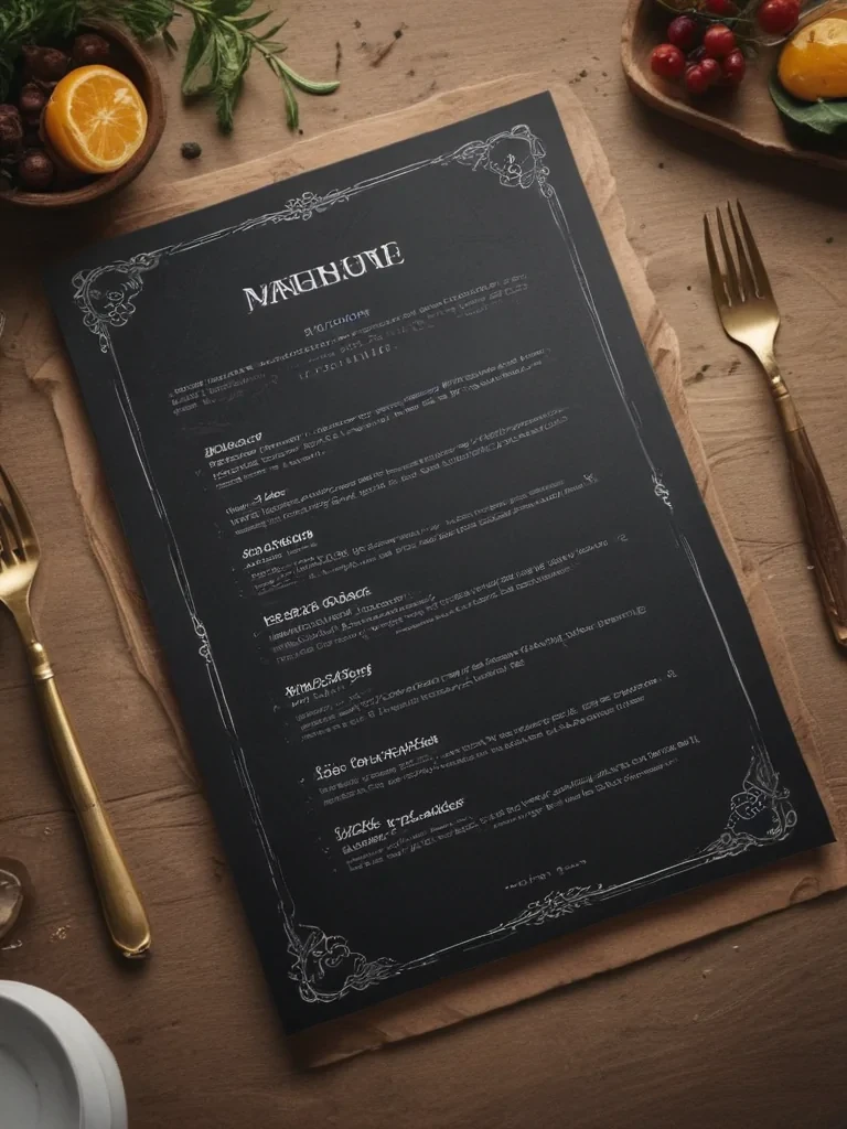 menu mockup free
