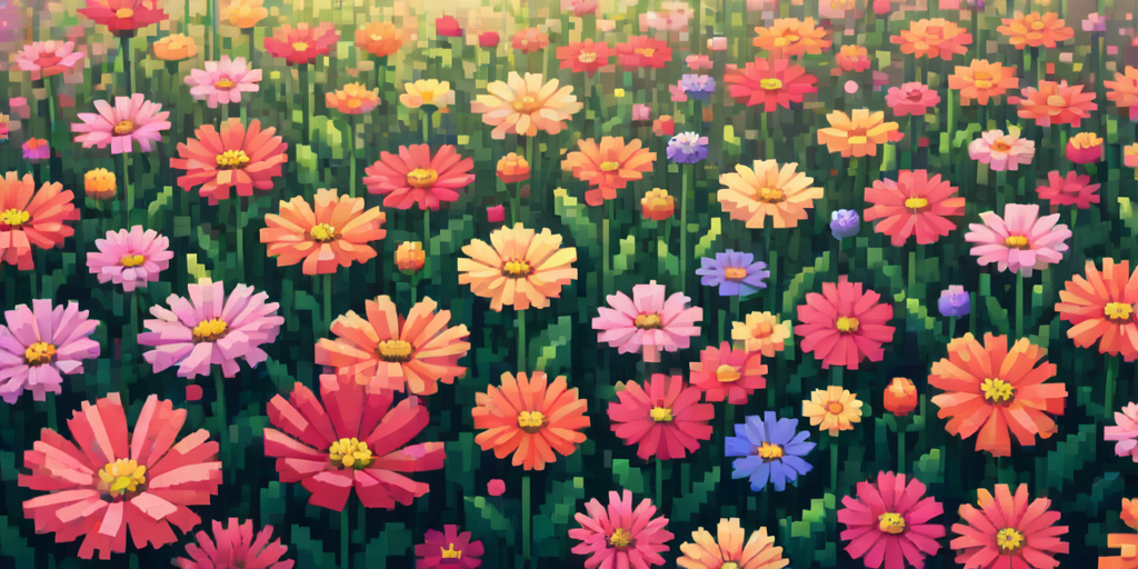 pixel flowers