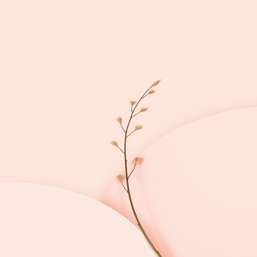 Create an abstract minimalist background featuring soft pink and beige organic shapes, with simple line art of a plant; use a Canon EOS R5 camera at f/2.8, ISO 100, and shutter speed 1/60s for enhanced detail, macro view with high color saturation and contrast, capturing the smooth texture and fluid lines.