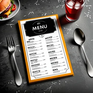 menu mock up