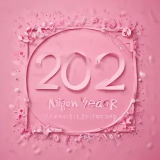 pink happy new year 2024