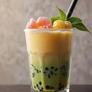aesthetic boba tea background
