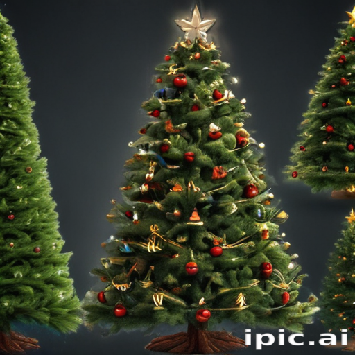 Beautifully Decorated Christmas Tree with Ornaments and Bright Star Topper