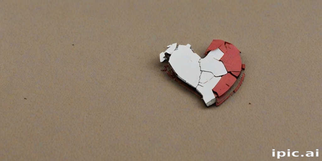 Fragmented Heart Symbolizing Love's Challenges and the Journey of Healing