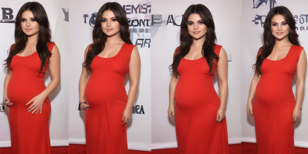 selena gomez pregnant red dress